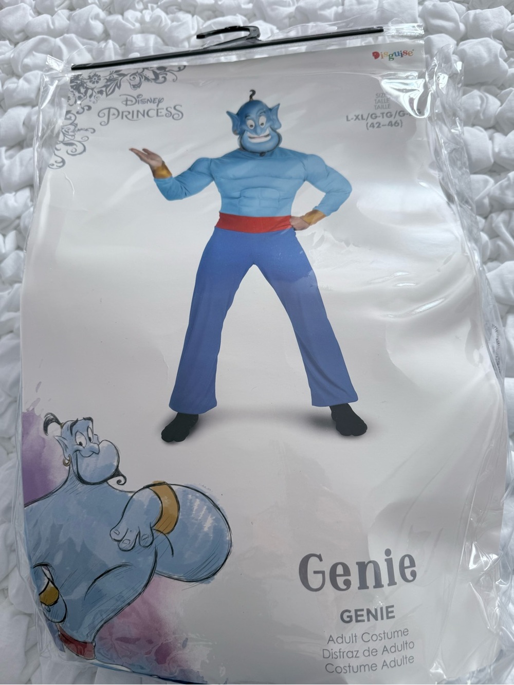 Disney Genie Costume in Blue with Red Sash